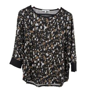 NEW TAGS Sympli Nu Cinch Top Animal Sweater Quiet Luxury Classic $154 Size 10